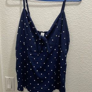 A LINE BLUE & WHITE POLKA DOT size M
